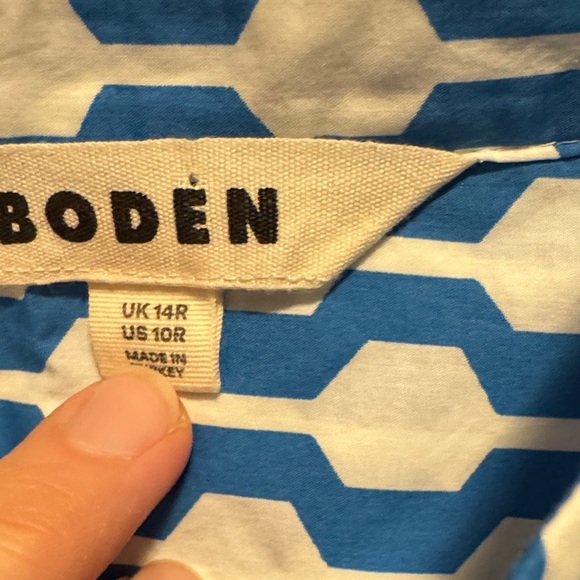 Boden Blue and White Midi Dress - Picture 5 of 9